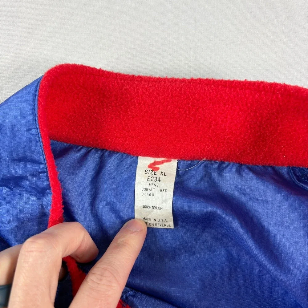 Vintage LL Bean Jacket Mens XL Blue Windbreaker Popover Snap Up Pullover USA 90s